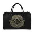 Masonic Freemasonry Print Leather Duffel Bag