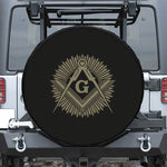 Masonic Freemasonry Print Leather Spare Tire Cover