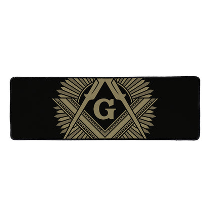 Masonic Freemasonry Print Long Kitchen Mat