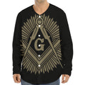 Masonic Freemasonry Print Long Sleeve Baseball Jersey