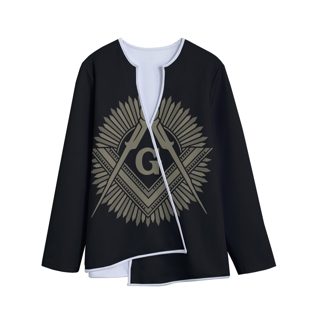 Masonic Freemasonry Print Long Sleeve Short Coat