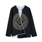 Masonic Freemasonry Print Long Sleeve Short Coat