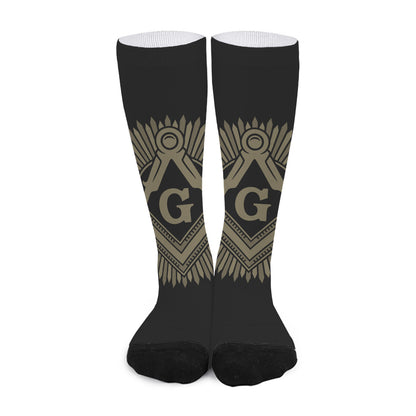 Masonic Freemasonry Print Long Socks