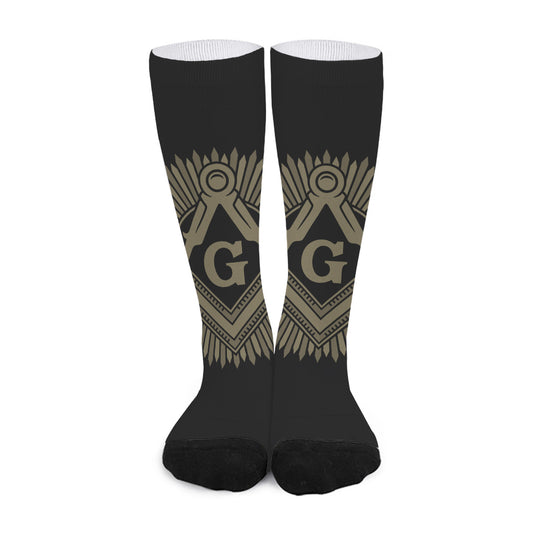 Masonic Freemasonry Print Long Socks