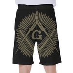 Masonic Freemasonry Print Men's Beach Shorts