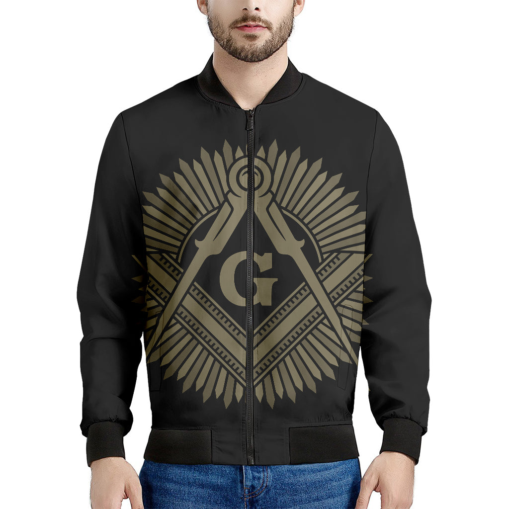 Masonic Freemasonry Print Men's Bomber Jacket