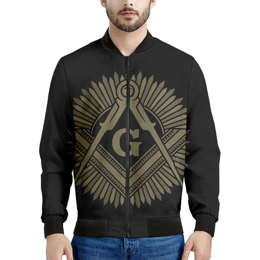 Masonic Freemasonry Print Men's Bomber Jacket