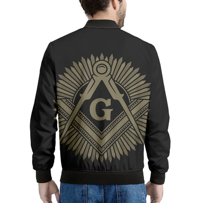 Masonic Freemasonry Print Men's Bomber Jacket