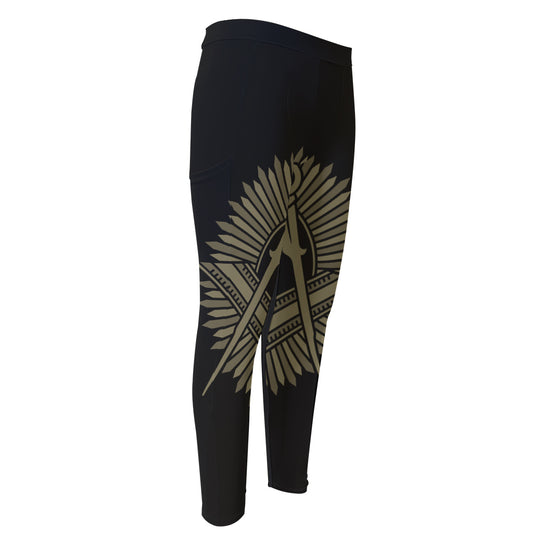 Masonic Freemasonry Print Men's Compression Pants