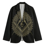 Masonic Freemasonry Print Men's Cotton Blazer