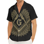 Masonic Freemasonry Print Men's Deep V-Neck Shirt