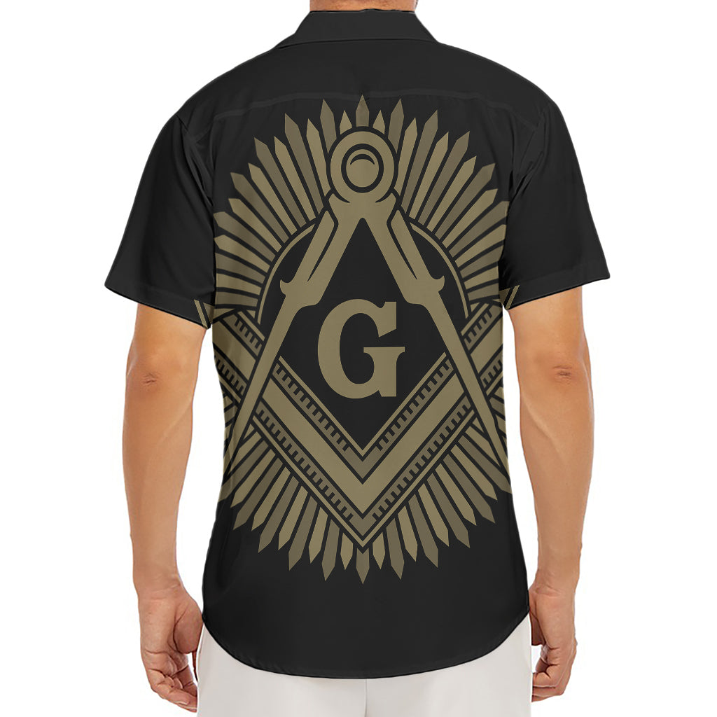 Masonic Freemasonry Print Men's Deep V-Neck Shirt