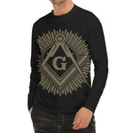 Masonic Freemasonry Print Men's Long Sleeve Rash Guard
