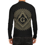 Masonic Freemasonry Print Men's Long Sleeve Rash Guard