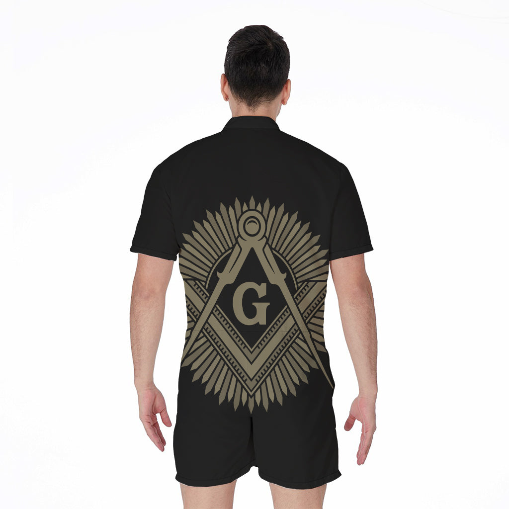 Masonic Freemasonry Print Men's Rompers