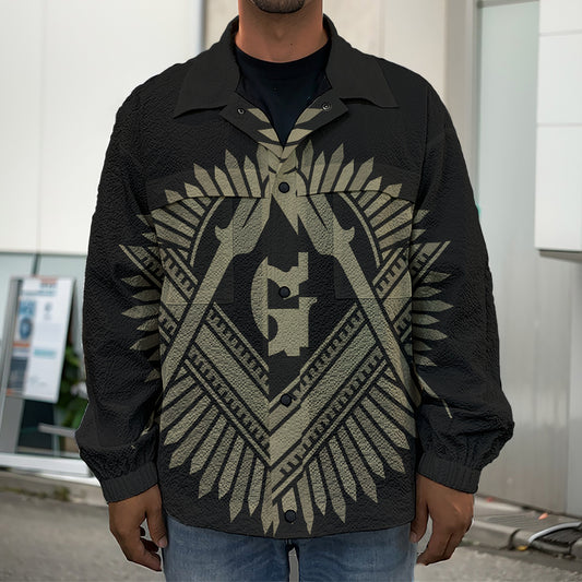 Masonic Freemasonry Print Men's Shirt Jacket