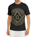 Masonic Freemasonry Print Men's Short Sleeve Rash Guard