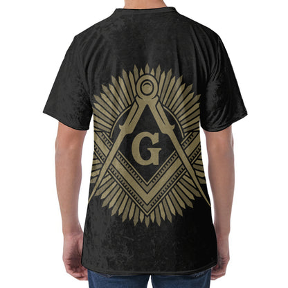 Masonic Freemasonry Print Men's Velvet T-Shirt
