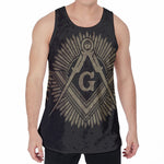 Masonic Freemasonry Print Men's Velvet Tank Top