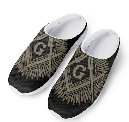 Masonic Freemasonry Print Mesh Casual Shoes