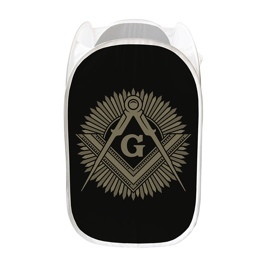 Masonic Freemasonry Print Mesh Laundry Hamper