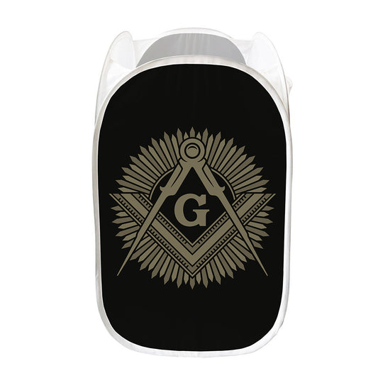 Masonic Freemasonry Print Mesh Laundry Hamper