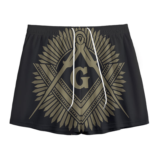 Masonic Freemasonry Print Mesh Shorts
