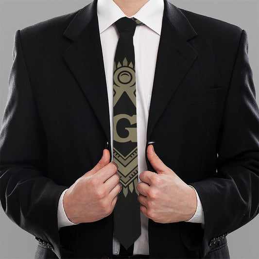 Masonic Freemasonry Print Necktie