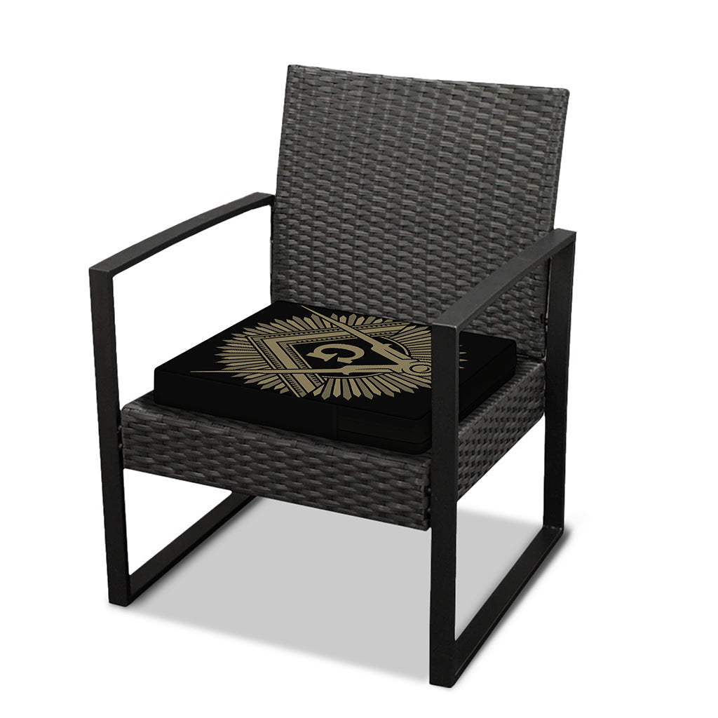 Masonic Freemasonry Print Outdoor Seat Cushion Cover
