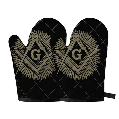Masonic Freemasonry Print Oven Mitts