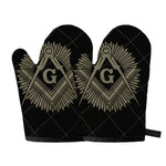 Masonic Freemasonry Print Oven Mitts