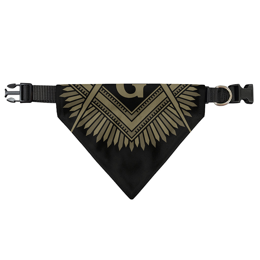 Masonic Freemasonry Print Over The Collar Dog Bandana