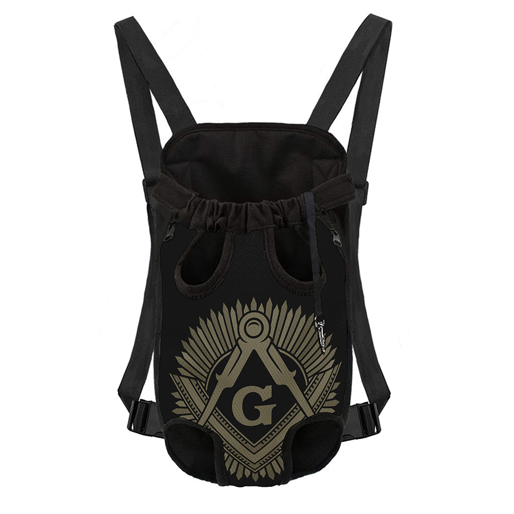 Masonic Freemasonry Print Pet Carrier Backpack
