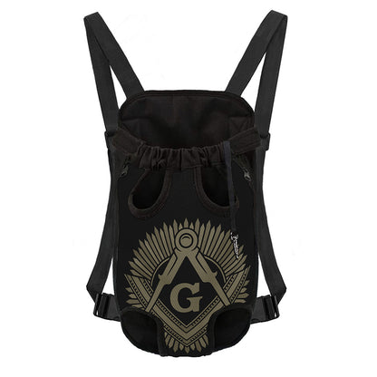 Masonic Freemasonry Print Pet Carrier Backpack