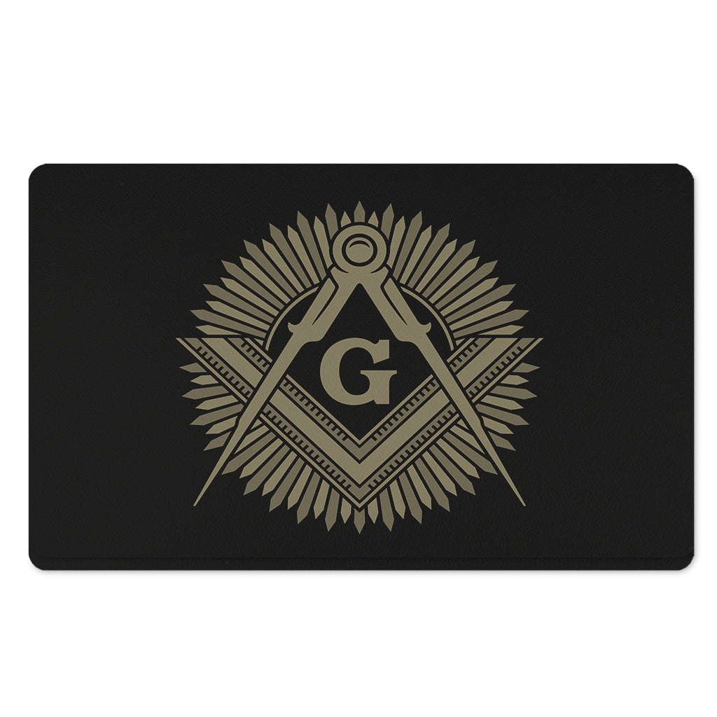 Masonic Freemasonry Print Polyester Doormat