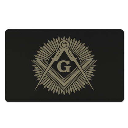 Masonic Freemasonry Print Polyester Doormat