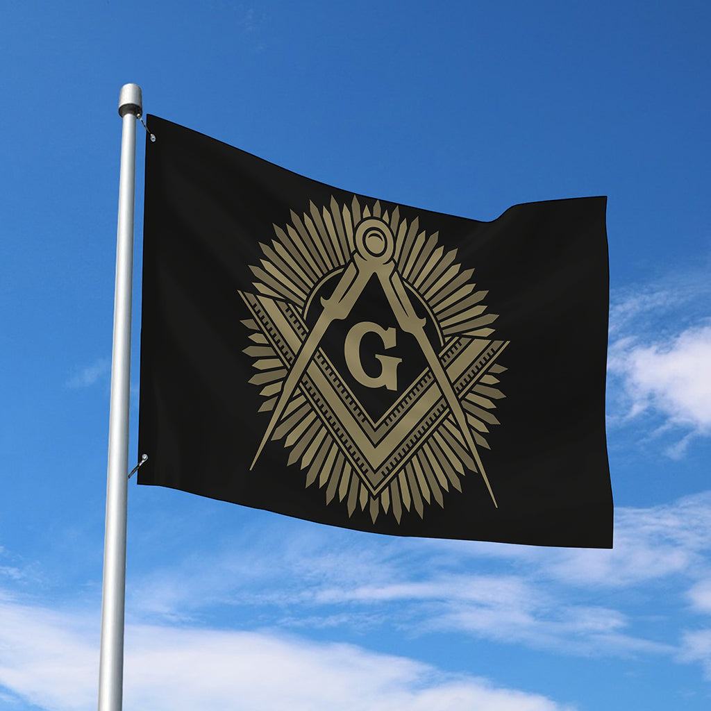 Masonic Freemasonry Print Polyester Flag