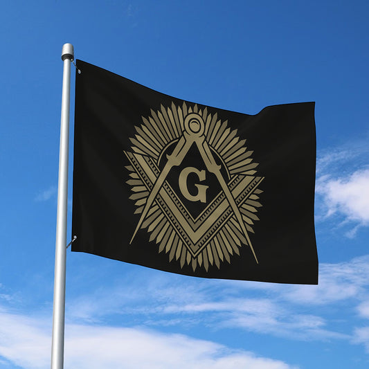 Masonic Freemasonry Print Polyester Flag