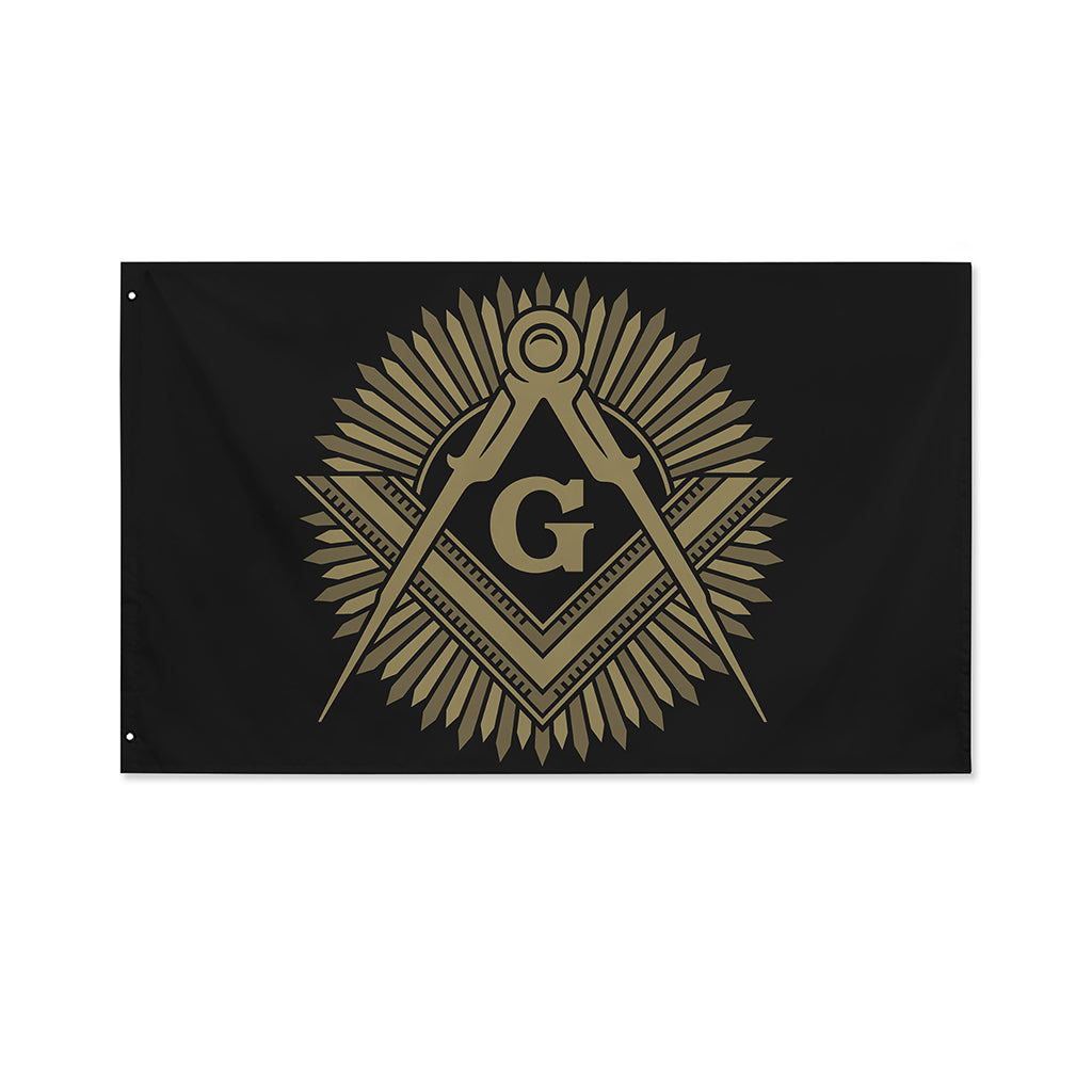 Masonic Freemasonry Print Polyester Flag