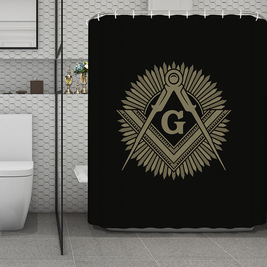Masonic Freemasonry Print Polyester Shower Curtain