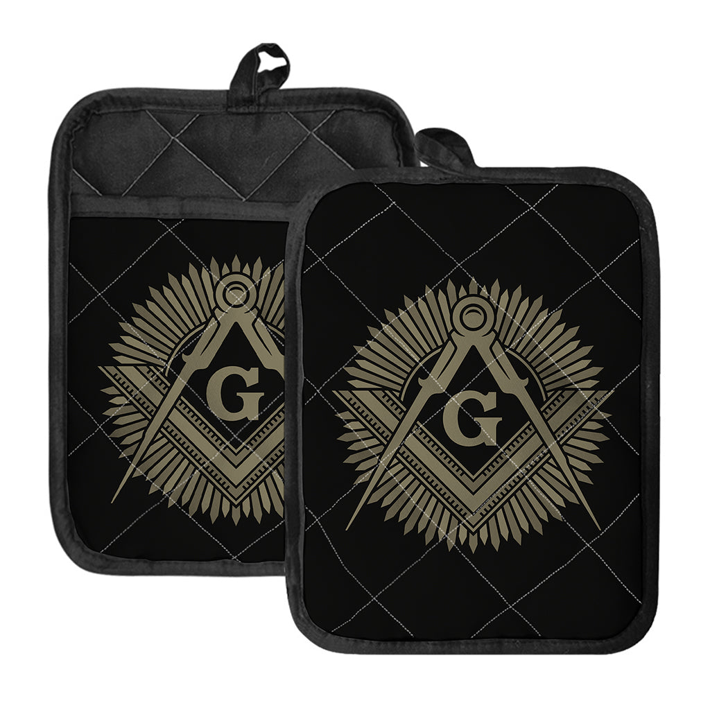 Masonic Freemasonry Print Pot Holders With Pocket
