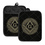 Masonic Freemasonry Print Pot Holders With Pocket