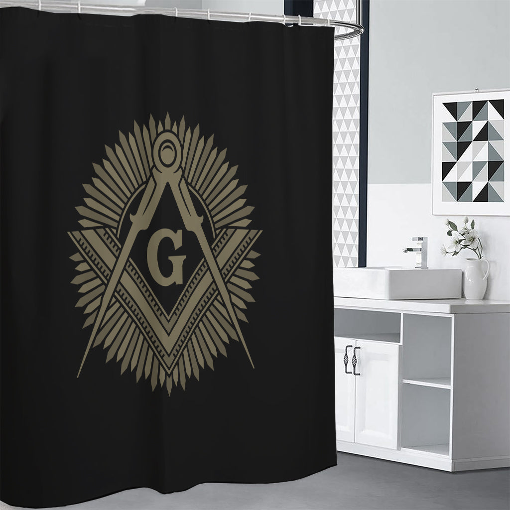 Masonic Freemasonry Print Premium Shower Curtain
