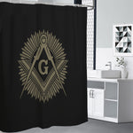Masonic Freemasonry Print Premium Shower Curtain