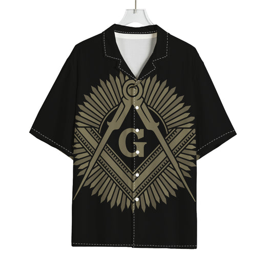 Masonic Freemasonry Print Rayon Hawaiian Shirt