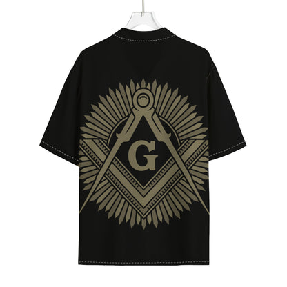 Masonic Freemasonry Print Rayon Hawaiian Shirt