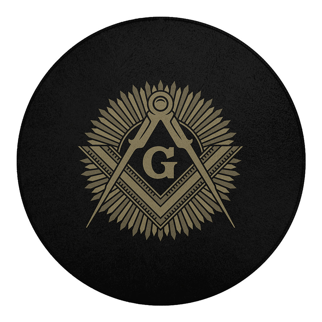 Masonic Freemasonry Print Round Blanket