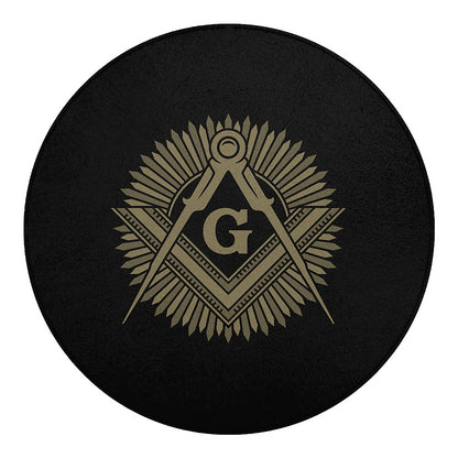 Masonic Freemasonry Print Round Blanket