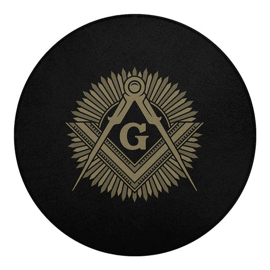 Masonic Freemasonry Print Round Blanket