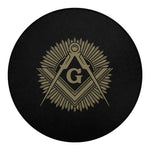 Masonic Freemasonry Print Round Blanket